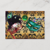 Carte De Visite MASQUERADE parchemin damask perle de parchemin (Dos)