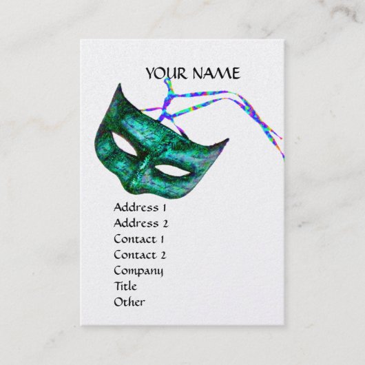 Carte De Visite MASQUERADE PARTI or (Devant)