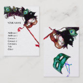 Carte De Visite MASQUERADE PARTI or (Devant / Derrière)