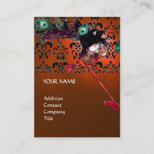 Carte De Visite MASQUERADE PARTY damas noir et blanc