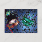 Carte De Visite MASQUERADE PARTY damas noir et blanc (Dos)