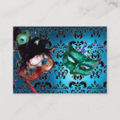 Carte De Visite MASQUERADE PARTY damas noir et blanc (Dos)