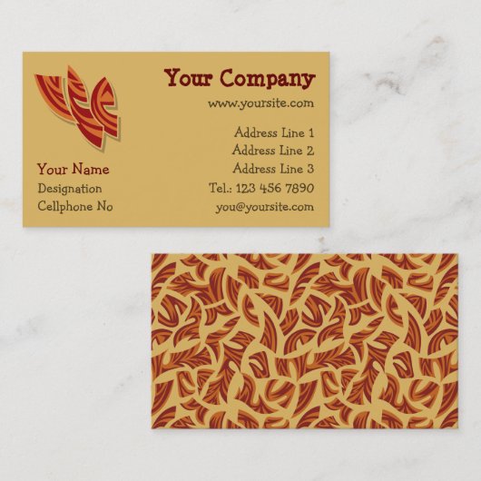 Carte De Visite Masques africains (Devant / Derrière)