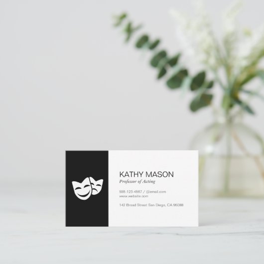 Carte De Visite Masques d'action (Debout devant)