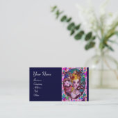 Carte De Visite MASQUES DE MASQUÉRADE VALENTINE, CONFETTI, bleu ro (Debout devant)