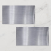 Carte De Visite Masquez balayé en aluminium le "aluminium de Faux (Devant / Derrière)