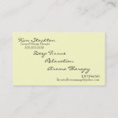 Carte De Visite massage (Dos)