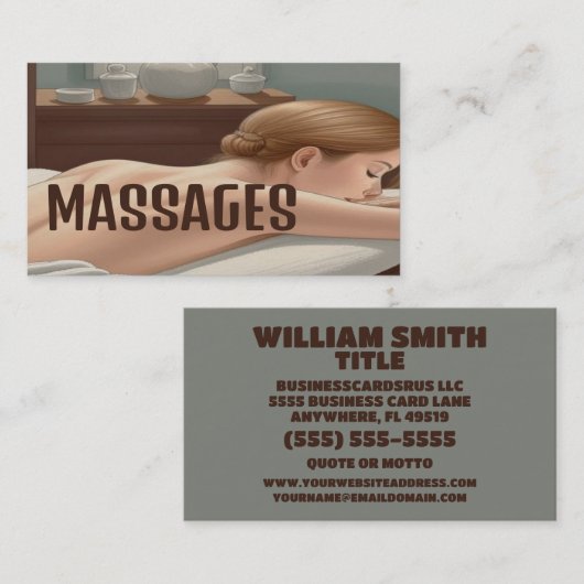 Carte De Visite Massage (Devant / Derrière)