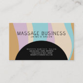 Carte De Visite Massage Abstrait Business Coiffeur Salon Designer (Devant)