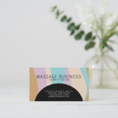 Carte De Visite Massage Abstrait Business Coiffeur Salon Designer (Debout devant)