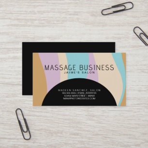 Carte De Visite Massage Abstrait Business Coiffeur Salon Designer