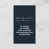 Carte De Visite Massage Aromathérapie Salon de beauté Esthétique (Dos)