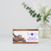 Carte De Visite Massage | Beauté Soins de santé | Bois (Debout devant)