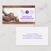 Carte De Visite Massage | Beauté Soins de santé | Bois (Devant / Derrière)