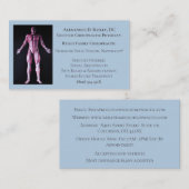 Carte De Visite Massage bleu Thérapie Chiropratique Docteur (Devant / Derrière)