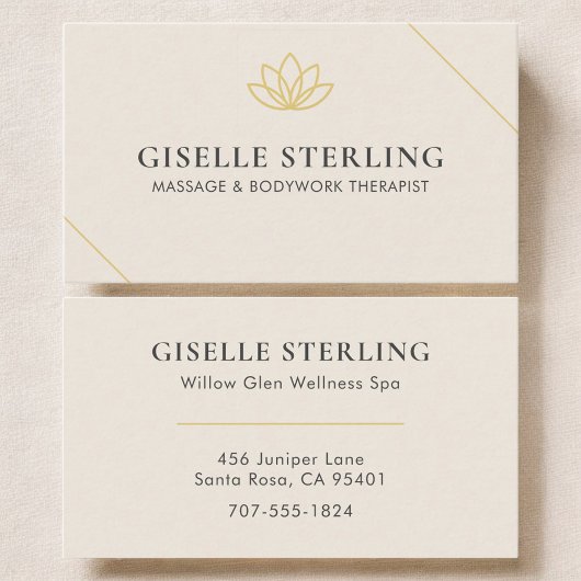 Carte De Visite Massage & Bodywork Therapist