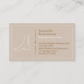 Carte De Visite Massage Brown minimal des pieds Soins Podiatriaire (Dos)