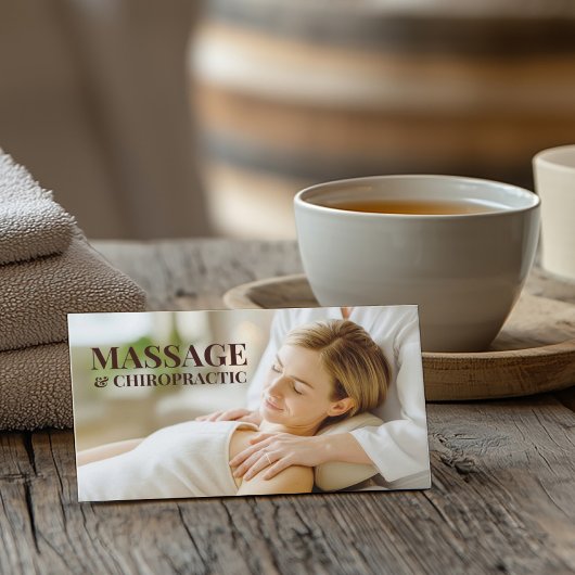 Carte De Visite Massage Chiropractic Body & Soul Therapy Salon