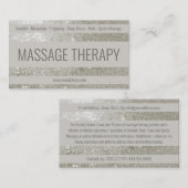 Carte De Visite Massage Chiropractic Deep Tissue Reiki Centre Spa (Devant / Derrière)
