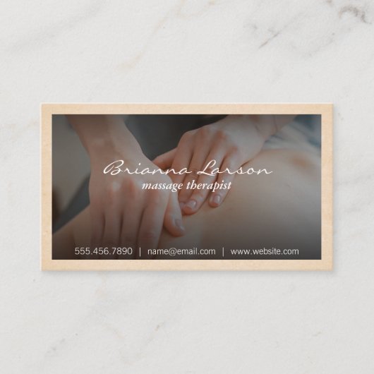 Carte De Visite Massage | Chiropraticien (Devant)