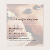 Carte De Visite Massage cool moderne thérapie (Intérieur déplié)