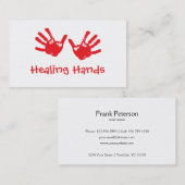 Carte De Visite Massage curatif de mains - Reiki (Devant / Derrière)