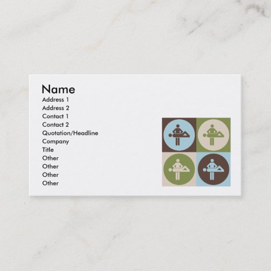 Carte De Visite Massage d'art de bruit (Devant)