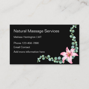 Carte De Visite Massage de beauté de Naturel