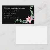 Carte De Visite Massage de beauté de Naturel (Devant / Derrière)