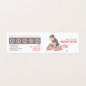 Carte De Visite Massage de dessin, Massage Thérapeute, Fidélité du (Extérieur déplié)