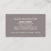 Carte De Visite Massage de dessin, Massage Thérapeutique (Dos)