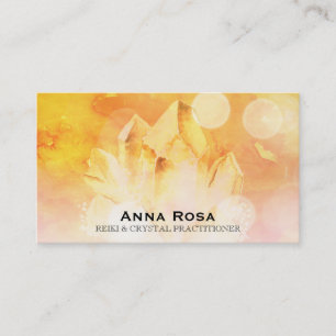 Carte De Visite ~ Massage de guérisseur Citrine de Reiki Yoga Crys
