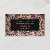 Carte De Visite Massage de mandala floral rose en or Faux (Dos)
