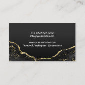 Carte De Visite Massage de pieds Thérapie moderne Black Gold Podia (Dos)