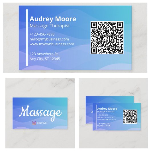 Carte De Visite Massage de réflexologie chiropratique professionne