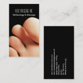 Carte De Visite massage de réflexothérapie et de pied (Devant / Derrière)