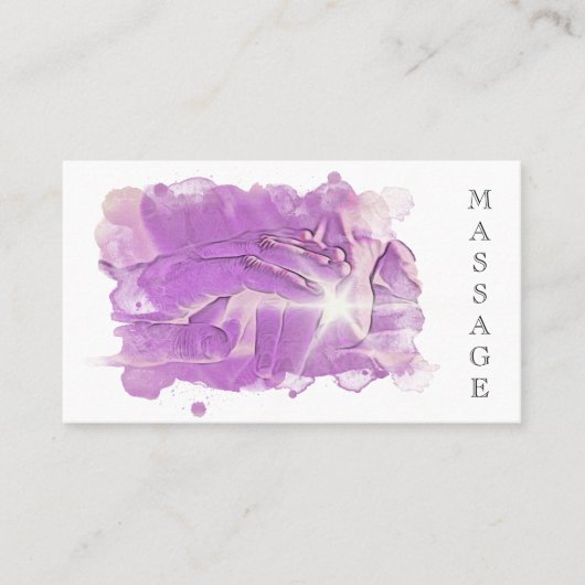 Carte De Visite *~*. Massage de Reiki Thérapie de massage QR  (Devant)