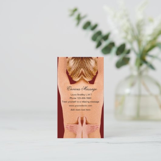 Carte De Visite Massage de relaxation (Debout devant)