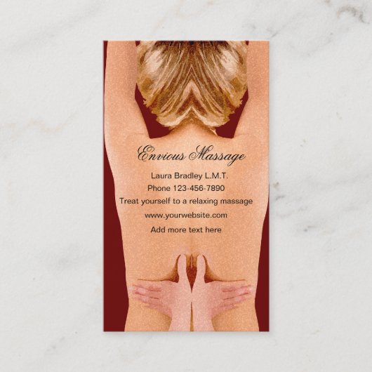 Carte De Visite Massage de relaxation (Devant)