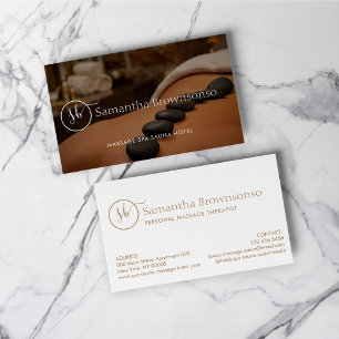 Carte De Visite Massage de retraite Spa en pierres chaudes