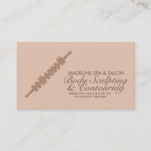 Carte De Visite Massage de sculpture minimaliste pour le corps Con
