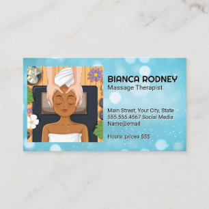 Carte De Visite Massage de Spa de Jour Service de Relaxation