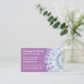 Carte De Visite Massage De Style Mandala (Debout devant)