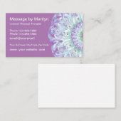Carte De Visite Massage De Style Mandala (Devant / Derrière)