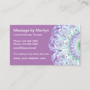Carte De Visite Massage de style Mandala