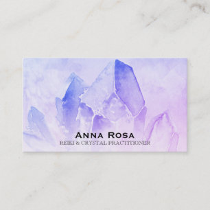 Carte De Visite ~ Massage des guérisseurs Reiki Amethyst Crystal Y