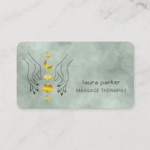 Carte De Visite Massage des mains de guérison Théérapiste Fitness