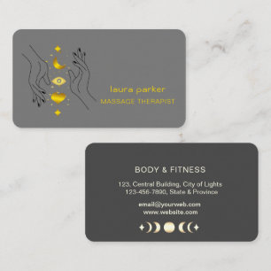 Carte De Visite Massage des mains de guérison Théérapiste Fitness 