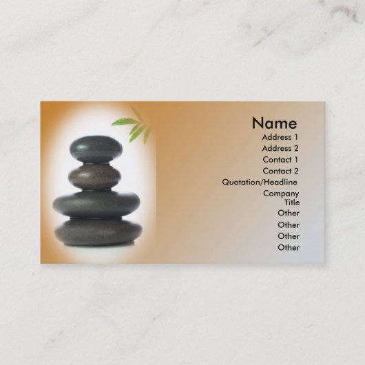 Carte de visite massage/détente (Devant)