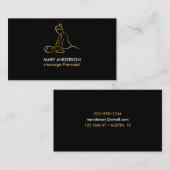 Carte De Visite Massage d'or Masseuse Spa (Devant / Derrière)